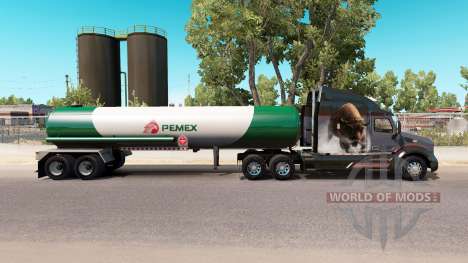 Скин Pemex v3 на газовый полуприцеп-цистерну для American Truck Simulator