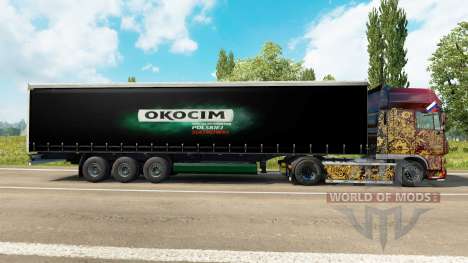 Скин Okocim на шторный полуприцеп для Euro Truck Simulator 2
