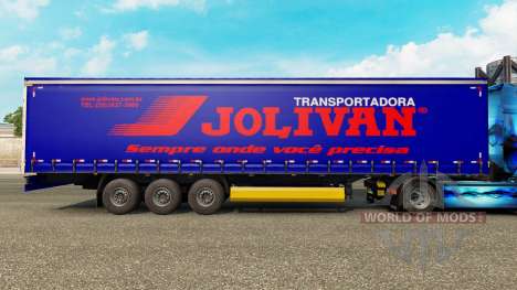 Скин Jolivan Transportes на шторный полуприцеп для Euro Truck Simulator 2