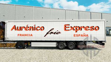Скин Aurenico frio Expreso на шторный полуприцеп для Euro Truck Simulator 2