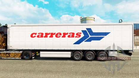 Скин Carreras на шторный полуприцеп для Euro Truck Simulator 2