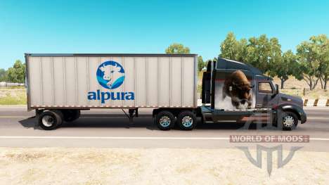 Скин Alpura на цельнометаллический полуприцеп для American Truck Simulator