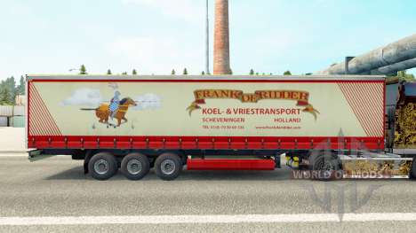 Скин Frank de Ridder на шторный полуприцеп для Euro Truck Simulator 2