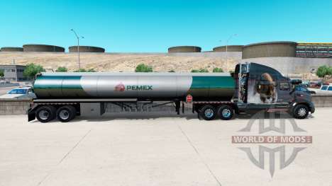Скин Pemex v2 на топливный полуприцеп-цистерну для American Truck Simulator