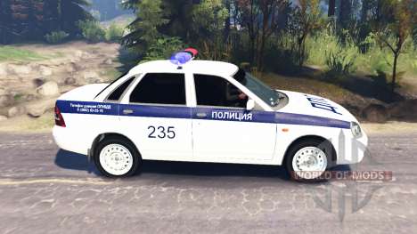 LADA Priora Полиция ДПС (ВАЗ-2170) v2.0 для Spin Tires