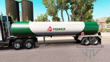Скин Pemex v3 на газовый полуприцеп-цистерну для American Truck Simulator
