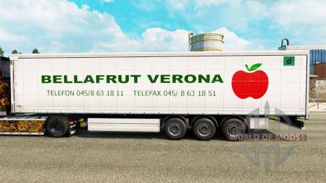 Скин Bellafrut Verona на шторный полуприцеп для Euro Truck Simulator 2