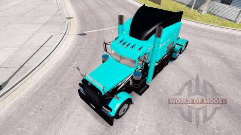 Скин Green Splash на тягач Peterbilt 389 для American Truck Simulator