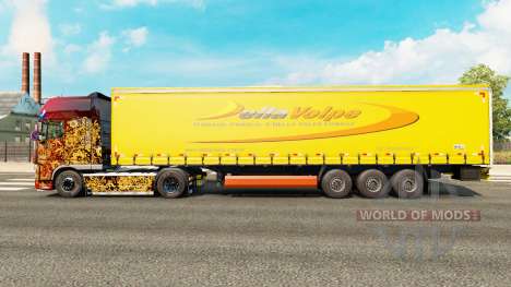 Скин DellaVolpe на шторный полуприцеп для Euro Truck Simulator 2