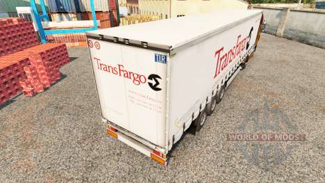 Скин Trans Fargo на шторный полуприцеп для Euro Truck Simulator 2