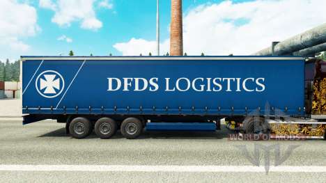 Скин DFDS Logistics на шторный полуприцеп для Euro Truck Simulator 2