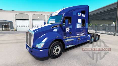 Скин Policia Federal на тягач Kenworth T680 для American Truck Simulator