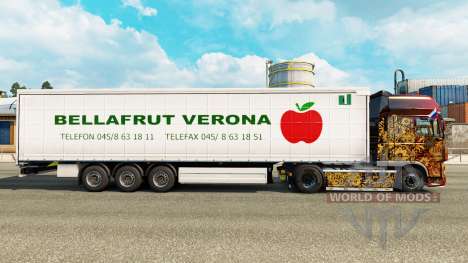 Скин Bellafrut Verona на шторный полуприцеп для Euro Truck Simulator 2