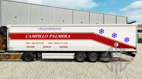 Скин Campillo Palmera на шторный полуприцеп для Euro Truck Simulator 2