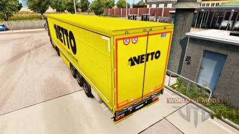 Скин Netto на шторный полуприцеп для Euro Truck Simulator 2