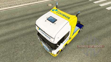 Скин Correios на тягач Scania для Euro Truck Simulator 2