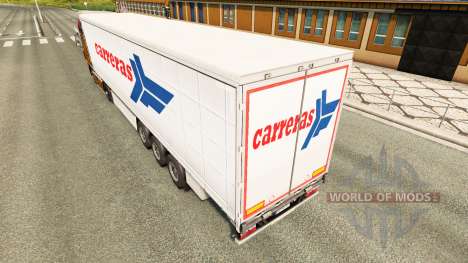 Скин Carreras на шторный полуприцеп для Euro Truck Simulator 2