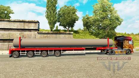 Полуприцеп с грузом водопроводной трубы для Euro Truck Simulator 2