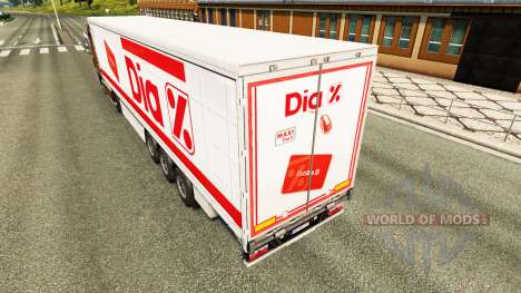 Скин Dia на шторный полуприцеп для Euro Truck Simulator 2