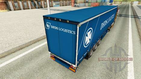 Скин DFDS Logistics на шторный полуприцеп для Euro Truck Simulator 2