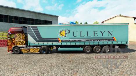 Скин Pulleyn на шторный полуприцеп для Euro Truck Simulator 2