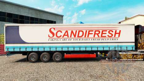 Скин Scandifresh на шторный полуприцеп для Euro Truck Simulator 2