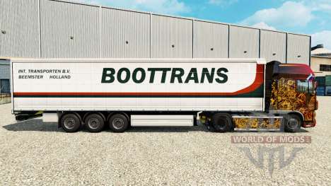 Скин BootTrans на шторный полуприцеп для Euro Truck Simulator 2