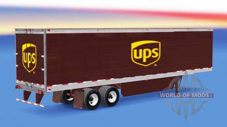Скин UPS на рефрижераторный полуприцеп для American Truck Simulator