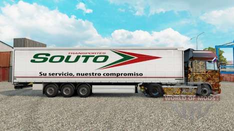 Скин Souto шторный полуприцеп для Euro Truck Simulator 2
