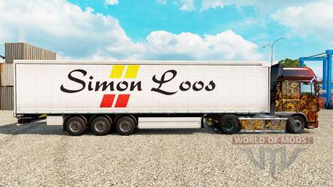 Скин Simon Loos шторный полуприцеп для Euro Truck Simulator 2