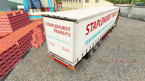 Скин Staplehurst Transits на шторный полуприцеп для Euro Truck Simulator 2
