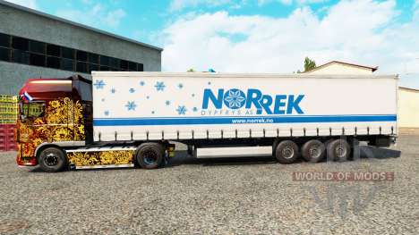 Скин Norrek на шторный полуприцеп для Euro Truck Simulator 2