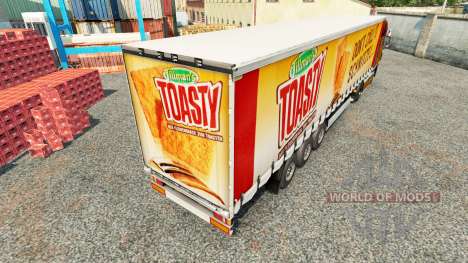 Скин Tillmans Toasty на шторный полуприцеп для Euro Truck Simulator 2
