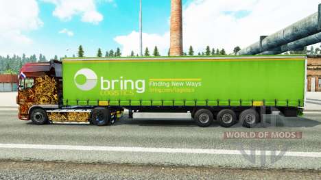 Скин Bring Logistics на шторный полуприцеп для Euro Truck Simulator 2