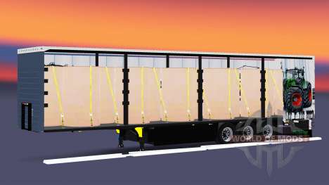 Шторный полуприцеп Schmitz Cargobull Fendt v2.0 для Euro Truck Simulator 2