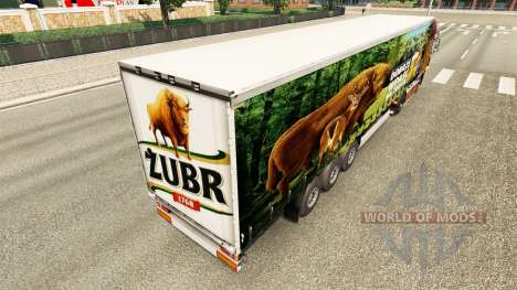 Скин Zubr на шторный полуприцеп для Euro Truck Simulator 2
