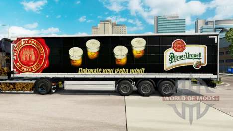 Скин Pilsner Urquell шторный полуприцеп для Euro Truck Simulator 2