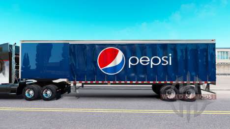 Скин Pepsi на шторный полуприцеп для American Truck Simulator