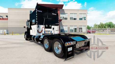 Скин White Z Stripe на тягач Peterbilt 389 для American Truck Simulator