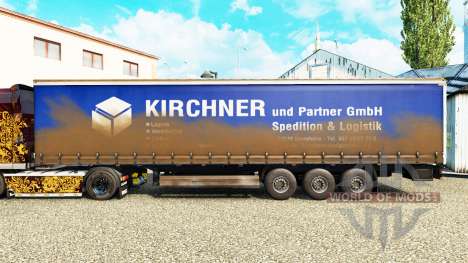 Скин Kirchner на шторный полуприцеп для Euro Truck Simulator 2