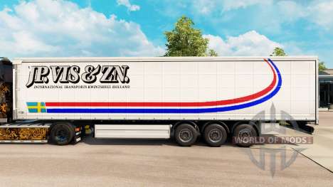 Скин Jp. Vis & Zn. на шторный полуприцеп для Euro Truck Simulator 2