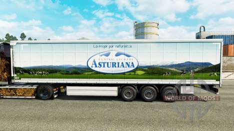 Скин Asturiana на шторный полуприцеп для Euro Truck Simulator 2