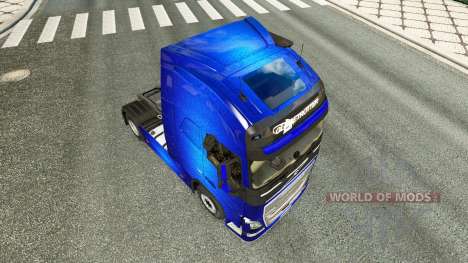 Скин Fantastic Blue на тягач Volvo для Euro Truck Simulator 2