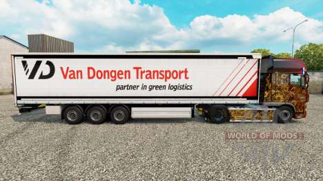 Скин Van Dongen Transport шторный полуприцеп для Euro Truck Simulator 2