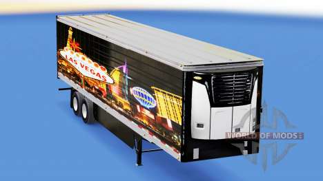 Скин Las Vegas на рефрижераторный полуприцеп для American Truck Simulator