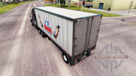 Скин Bimbo на цельнометаллический полуприцеп для American Truck Simulator