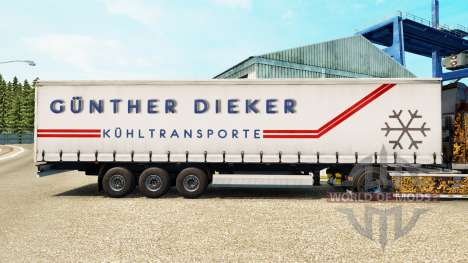 Скин Gunther Dieker на шторный полуприцеп для Euro Truck Simulator 2