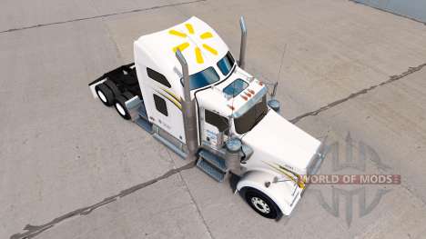 Скин Walmart на тягач Kenworth W900 для American Truck Simulator