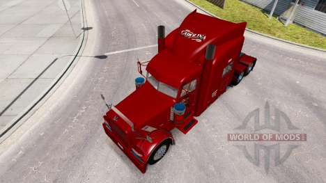 Скин Carolina Tank Lines на тягач Peterbilt 389 для American Truck Simulator
