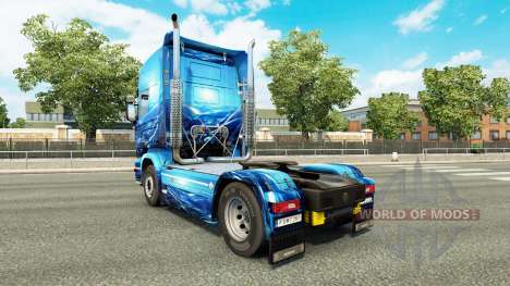 Скин Light Blue на тягач Scania для Euro Truck Simulator 2